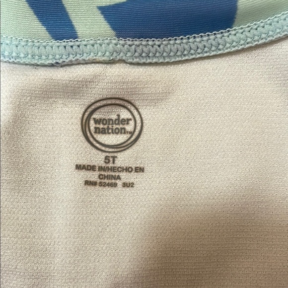 Wonder Nation Blue Rashguard with Dynamic Wave Pattern - Picture 2 of 3